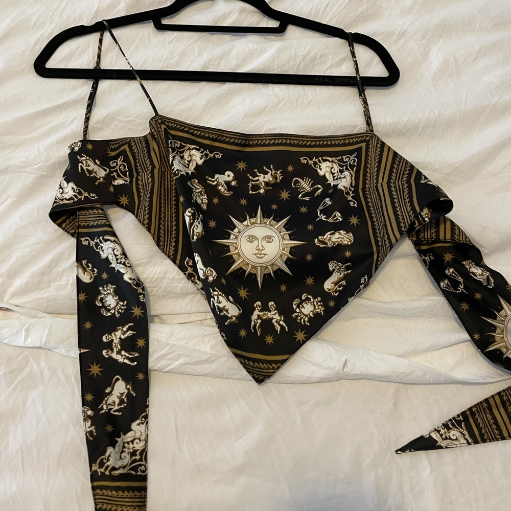 Danielle Bernstein Scarf Top